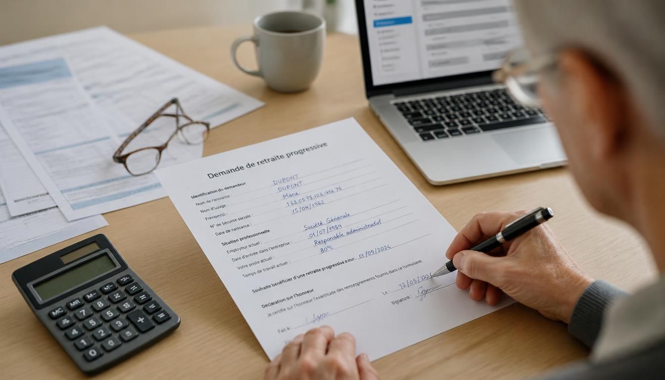 Formulaire de demande de retraite progressive à remplir